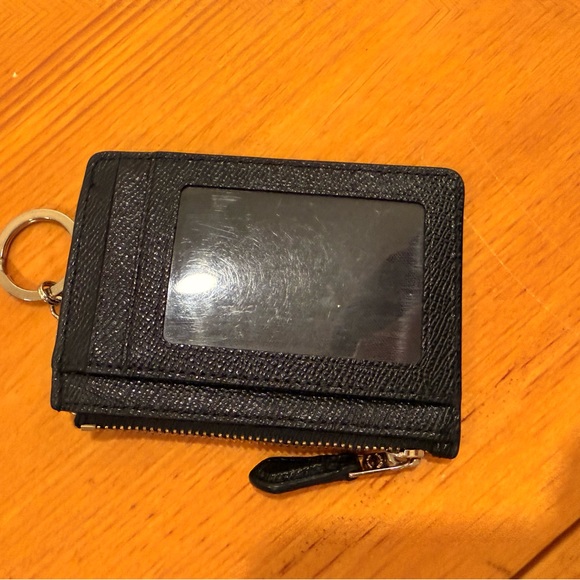 Coach Black Coin Pouch with card and ID slots - Picture 3 of 3